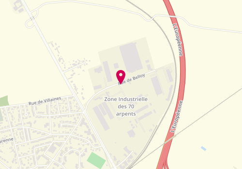 Plan de Montsoult Auto Services, Zone Industrielle des 70 Arpents Rue Belloy, 95560 Montsoult
