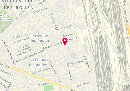 Plan de Carrosserie Bertel, 355 Rue Victor Hugo, 76300 Sotteville-lès-Rouen