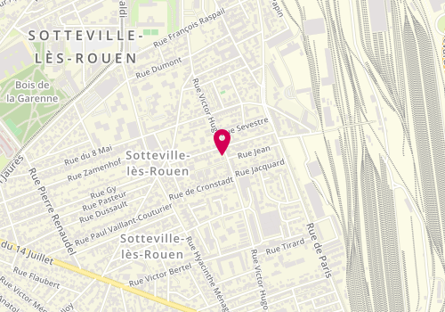 Plan de Garage Victor Hugo, 292 Rue Victor Hugo, 76300 Sotteville-lès-Rouen