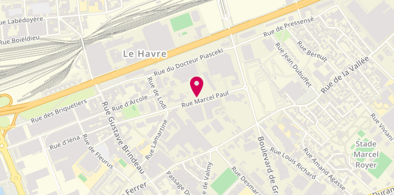 Plan de RTA le Havre, 25 Rue Marcel Paul, 76600 Le Havre
