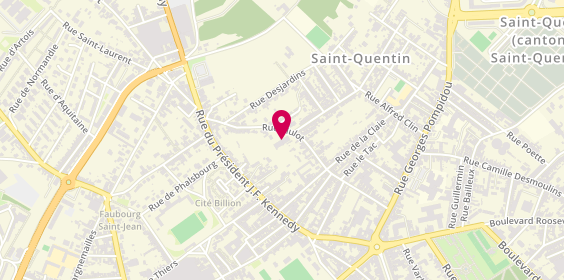Plan de Carrosserie Hénault, 65 Rue Mulot, 02100 Saint-Quentin