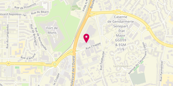 Plan de SAGA Mercedes-Benz Lille, 20 Rue Chappe, 59650 Villeneuve-d'Ascq