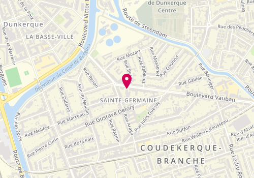 Plan de Garage Hamez Frères, 173 Boulevard Vauban, 59210 Coudekerque-Branche